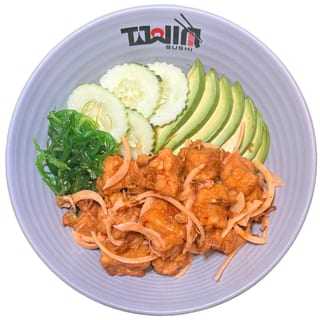 Spicy Garlic Tofu Poke Bowl