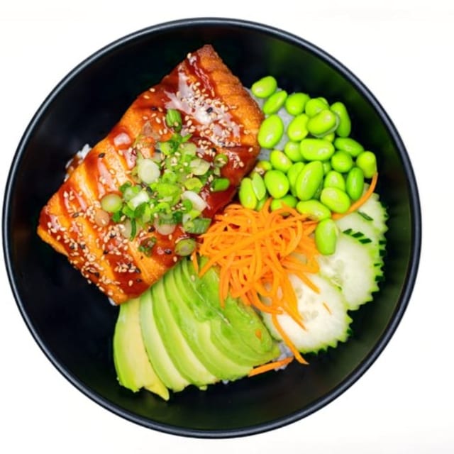 Teriyaki Salmon Bowl.