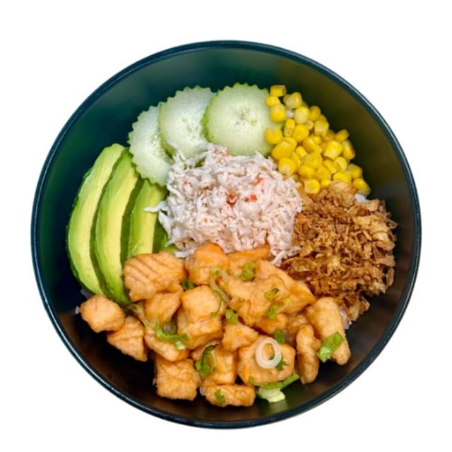 Crispy Salmon Bowl.