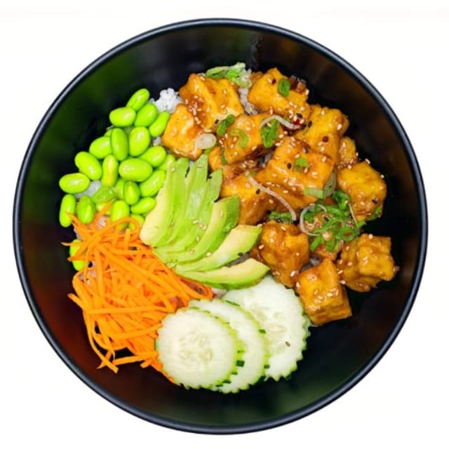 Ginger Tofu Poke Bowl.